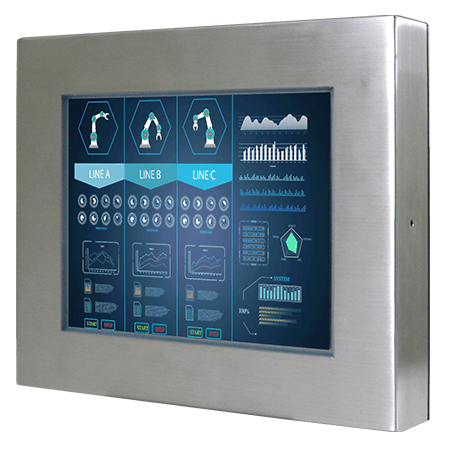 Pantalla de chasis resistivo de acero inoxidable IP65 de 10,4 pulgadas R10L100-65T2 | Winmate