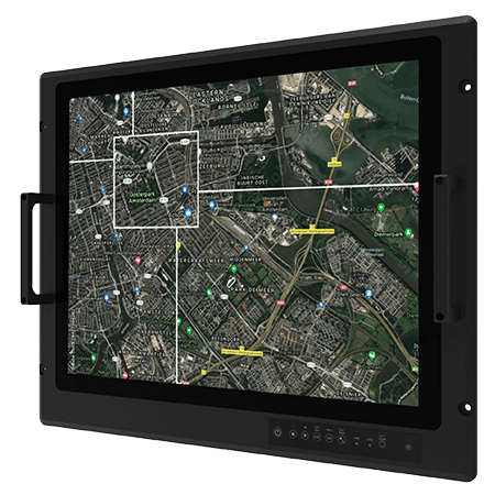 Pantalla de defensa de montaje en bastidor PCAP de 21,3 pulgadas R21L100-MLM1FP | Winmate